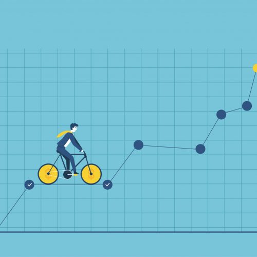 Businessmen invest in the market and gain success from investing.